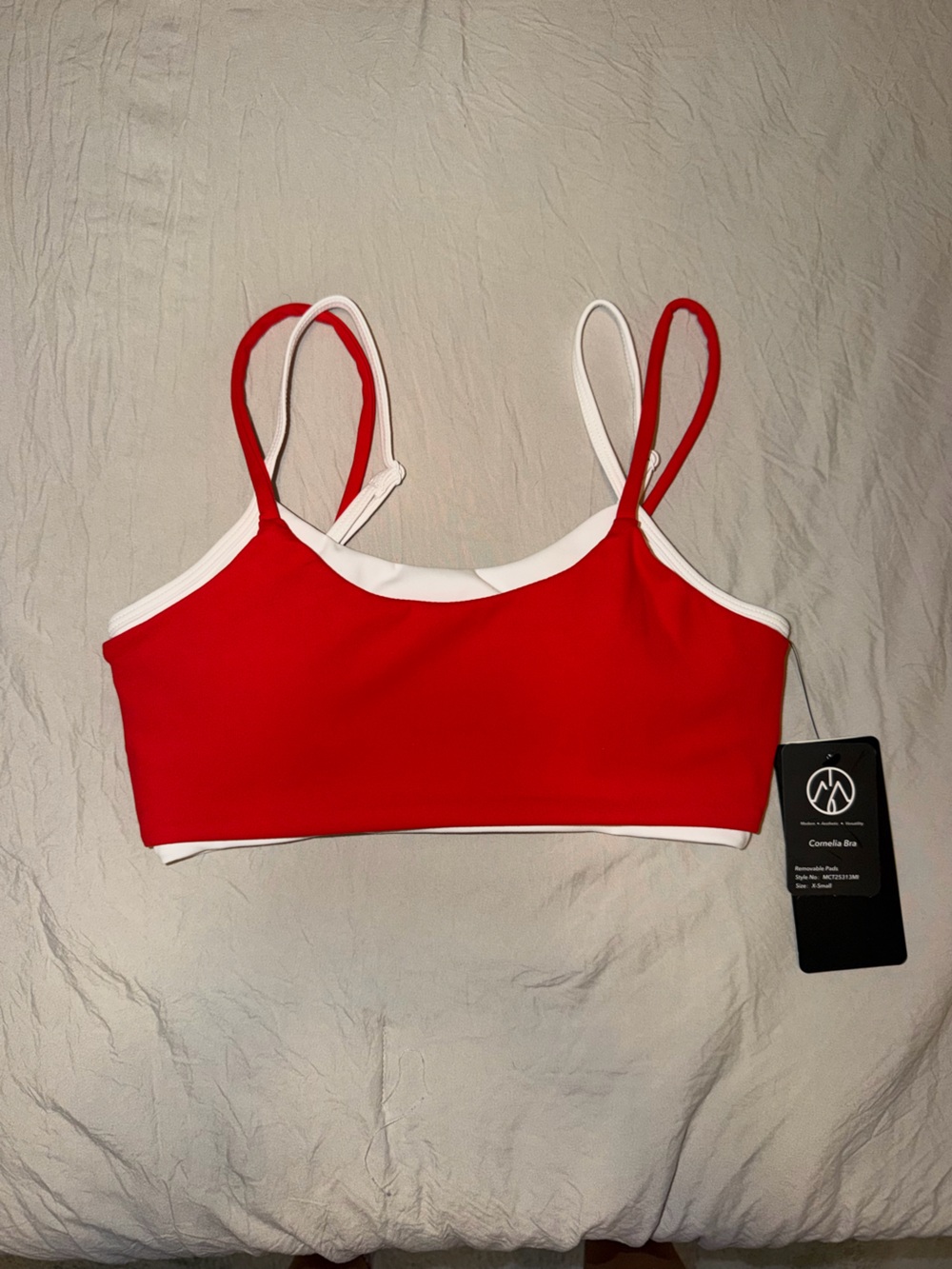 Red & White Women's Sport Bra